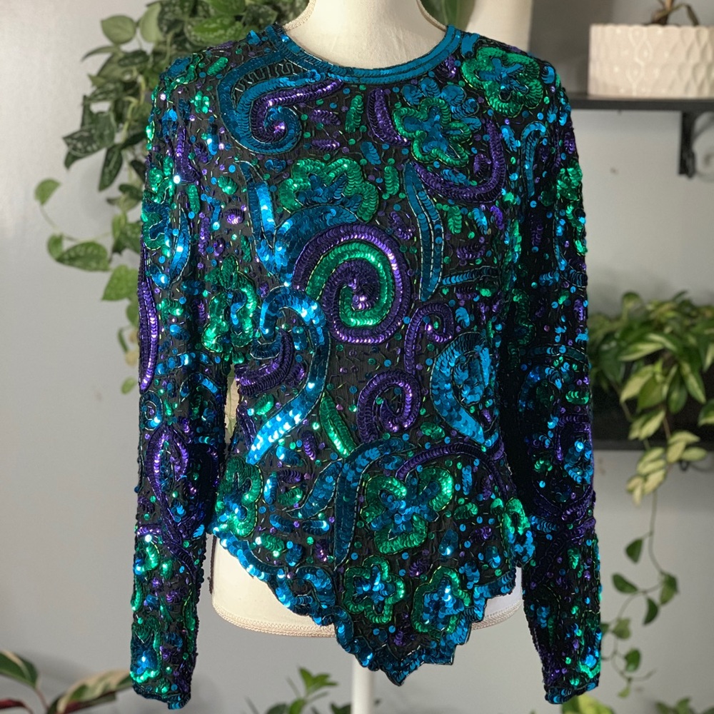 Vintage 80s Laurence Kazar top